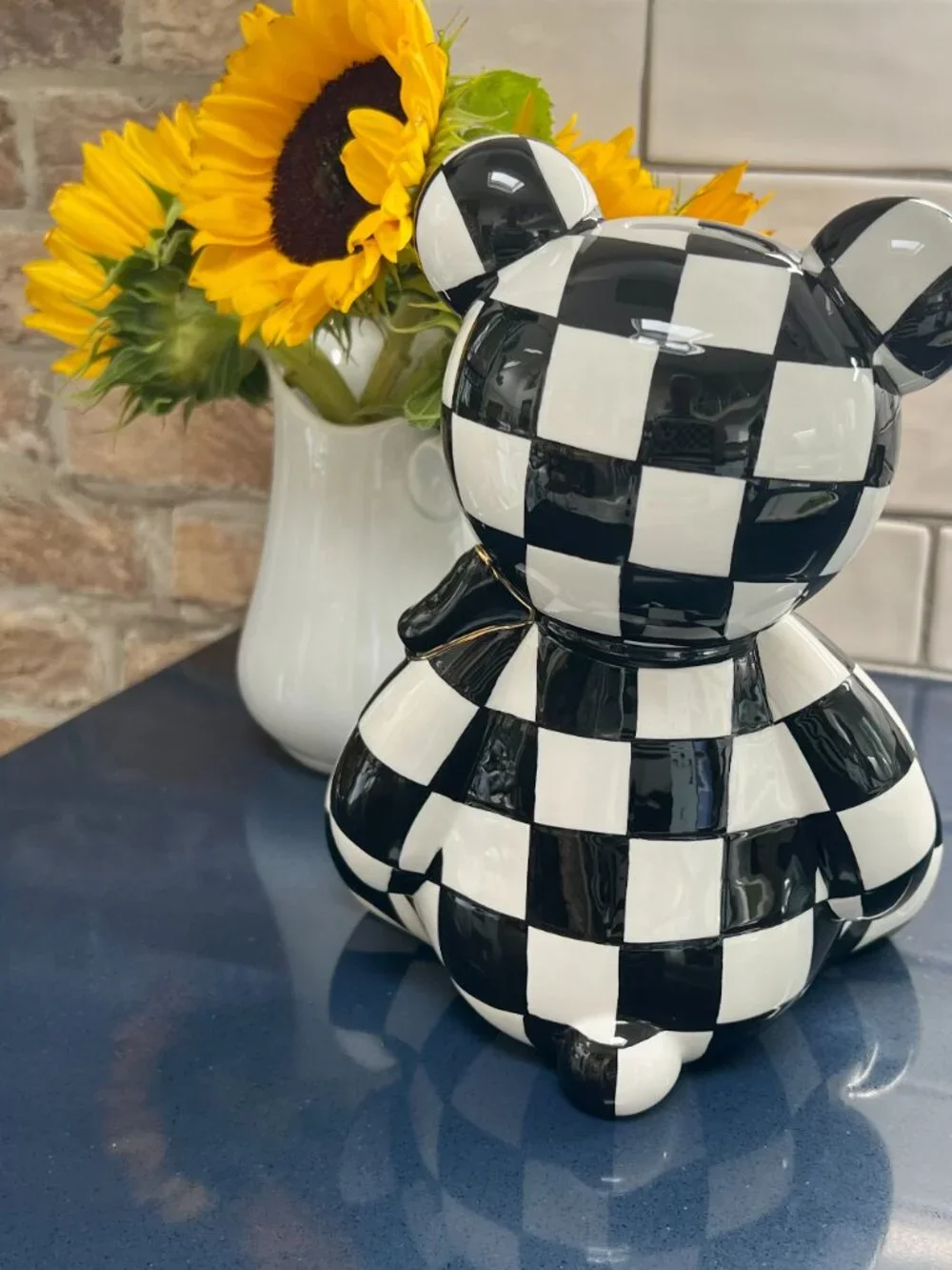 MacKenzie-Childs Courtly Check Bear Bank